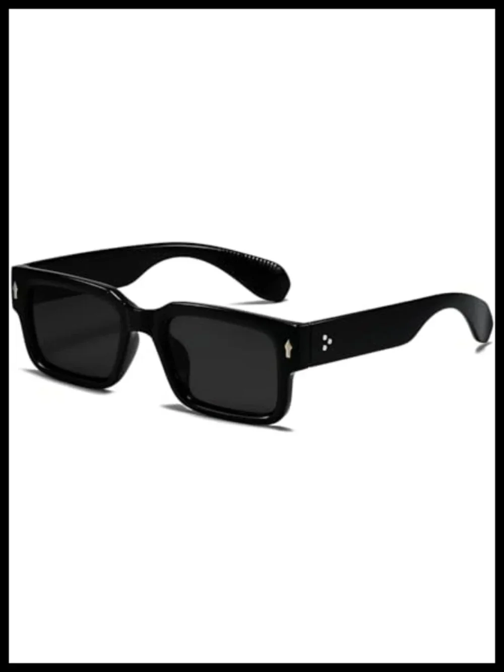 Classic Square Sunglasses for Women Men, Chunky Frame, UV400 Protection